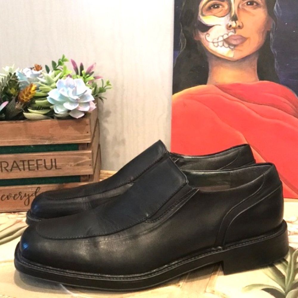 Dockers Leather Pro-Style All-Motion Comfort Shoes Black Sz 11
